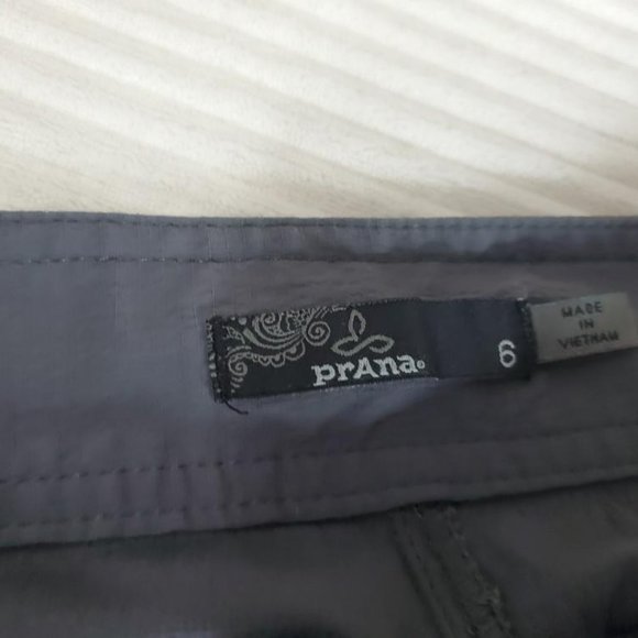 Prana Capri Pants Womens 6 Adjustable Waist Pockets Vented Nylon Outdoors Hiking - Picture 8 of 9